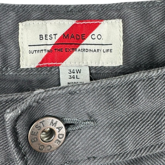 BEST MADE Men's Grey Straight Leg Jeans Size 34 X 34 - Picture 2 of 9
